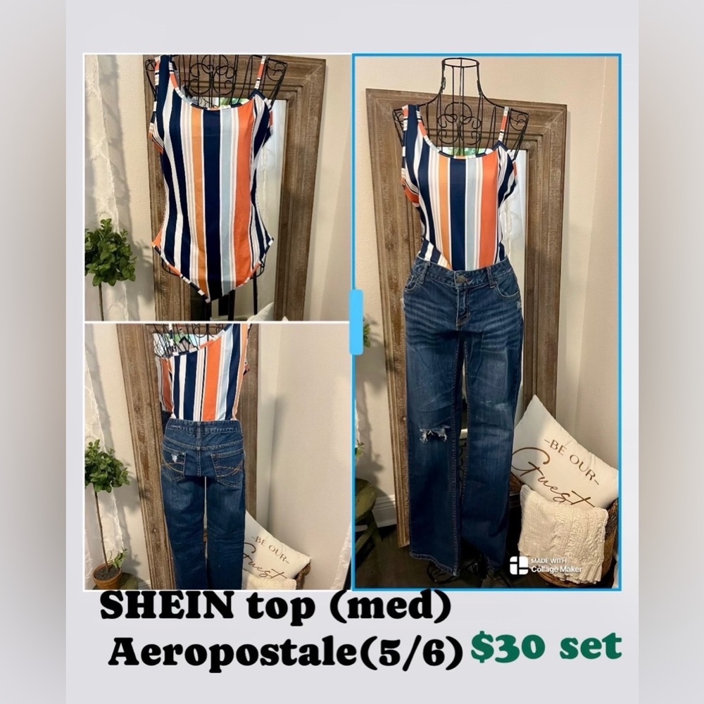 Cute summertime or spring outfit!🧡💙